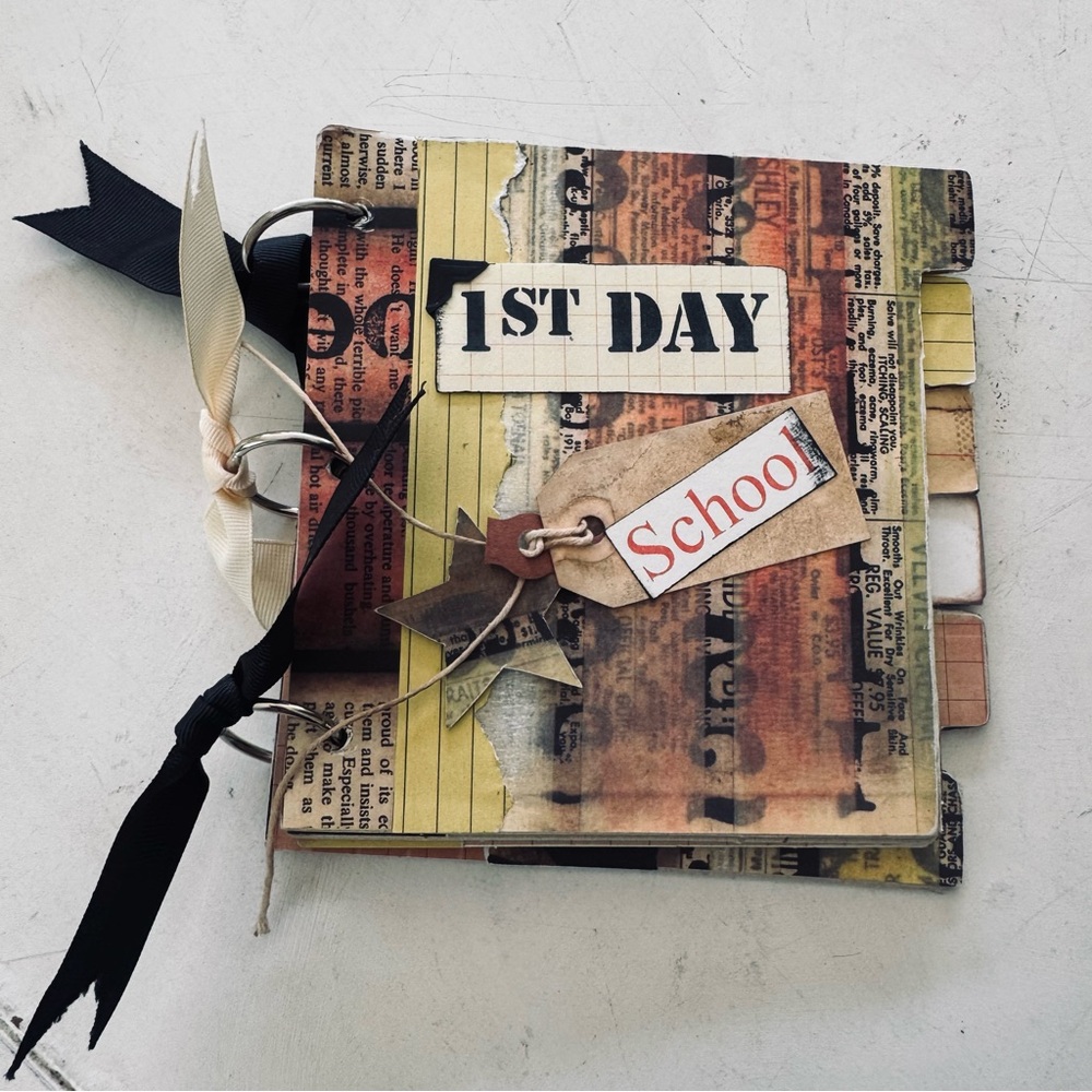Such a cute homemade scrapbook for First Day of School! Brand new never used!